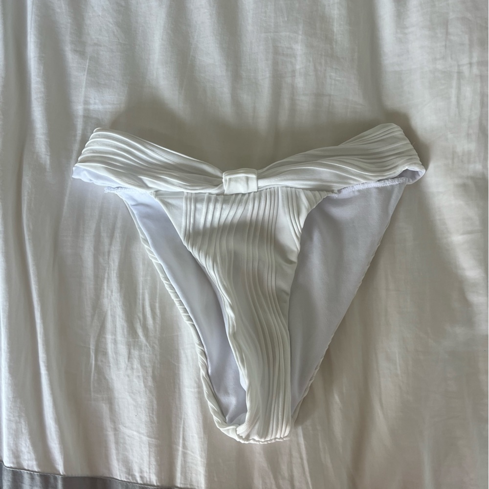SHEIN high waisted white bikini bottoms